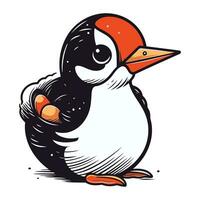 Pinguin Karikatur Vektor Illustration. isoliert auf Weiß Hintergrund.