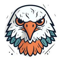Adler Kopf Maskottchen. Vektor Illustration von ein Adler Kopf Maskottchen.