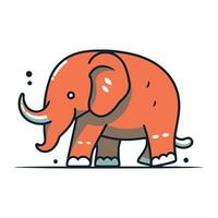 Vektor Illustration von süß Karikatur Elefant. isoliert auf Weiß Hintergrund.