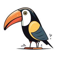 toucan fågel. vektor illustration isolerat på en vit bakgrund.