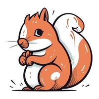 süß Karikatur Hamster. Vektor Illustration isoliert auf Weiß Hintergrund.