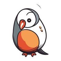 Karikatur süß Pinguin isoliert auf Weiß Hintergrund. Vektor Illustration.