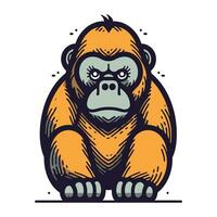 Gorilla. skizzieren zum Ihre Design. Vektor Illustration eps10