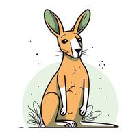 känguru. vektor illustration av en söt känguru.