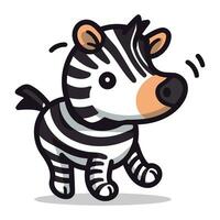 Zebra Karikatur Maskottchen Charakter Vektor Symbol Illustration