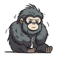 Gorilla Karikatur Maskottchen. Vektor Illustration eps10