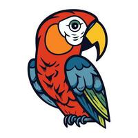 papegoja ikon. tecknad serie illustration av papegoja vektor ikon för webb