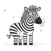 Zebra. Zebra Zebra Symbol. Vektor Illustration im eben Stil