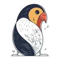 Karikatur Pinguin. Vektor Illustration. isoliert auf Weiß Hintergrund.