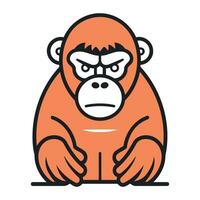 Affe Symbol. eben Illustration von Affe Vektor Symbol zum Netz Design
