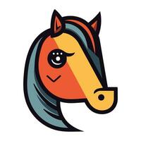 häst huvud ikon. tecknad serie illustration av häst huvud vektor ikon för webb
