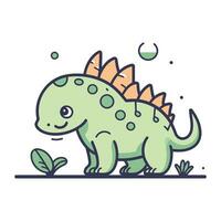 süß Dinosaurier Vektor Illustration. süß Karikatur Dino Charakter.