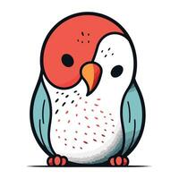 Pinguin Karikatur Vektor Illustration isoliert auf Weiß Hintergrund. süß Vogel Charakter.