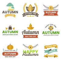 Autumn Label Vintage Vector Logo für Banner