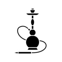 Shisha schwarzes Glyphensymbol vektor