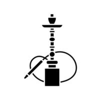 Shisha schwarzes Glyphensymbol vektor