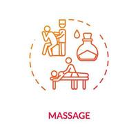 massage koncept ikon vektor