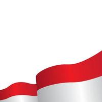 Indonesien-Flagge-Vektor-illustration vektor