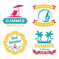 Sommar Retro Vector Logo för banner