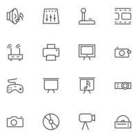 Musik dünne Linie Icons Sets vektor