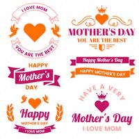 Mother Day Vector etikett för banner