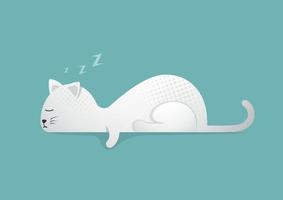katt sover. vektor illustration