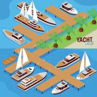 yacht club banners vektor