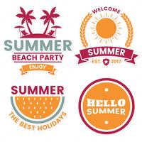 Sommar Retro Vector Logo för banner