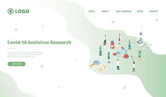 Corona-Virus Covid-19 Antivirus-Impfstoff-Forschungsentwicklung vektor