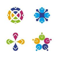 Community, Adoption, Pflege, Teamwork-Logo-Design vektor