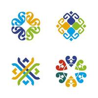 Community, Adoption, Pflege, Teamwork-Logo-Design vektor