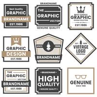 Vintage Retro Vector Logo för banner