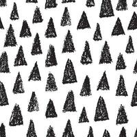 klotter hand dragen sömlös mönster med trianglar. vektor svart och vit bakgrund.