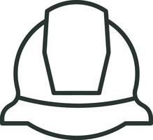 Sicherheit Helm Symbol Symbol Bild Vektor. Illustration von das Kopf Schutz industriell Ingenieur Arbeiter Design Bild vektor