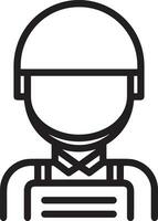 Sicherheit Helm Symbol Symbol Bild Vektor. Illustration von das Kopf Schutz industriell Ingenieur Arbeiter Design Bild vektor