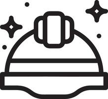 Sicherheit Helm Symbol Symbol Bild Vektor. Illustration von das Kopf Schutz industriell Ingenieur Arbeiter Design Bild vektor