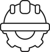 Sicherheit Helm Symbol Symbol Bild Vektor. Illustration von das Kopf Schutz industriell Ingenieur Arbeiter Design Bild vektor