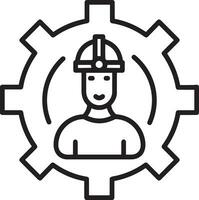 Sicherheit Helm Symbol Symbol Bild Vektor. Illustration von das Kopf Schutz industriell Ingenieur Arbeiter Design Bild vektor