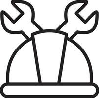 Sicherheit Helm Symbol Symbol Bild Vektor. Illustration von das Kopf Schutz industriell Ingenieur Arbeiter Design Bild vektor