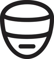 Sicherheit Helm Symbol Symbol Bild Vektor. Illustration von das Kopf Schutz industriell Ingenieur Arbeiter Design Bild vektor