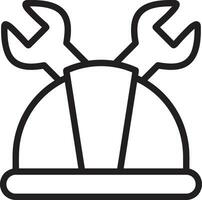 Sicherheit Helm Symbol Symbol Bild Vektor. Illustration von das Kopf Schutz industriell Ingenieur Arbeiter Design Bild vektor