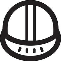 Sicherheit Helm Symbol Symbol Bild Vektor. Illustration von das Kopf Schutz industriell Ingenieur Arbeiter Design Bild vektor