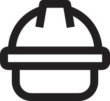 Sicherheit Helm Symbol Symbol Bild Vektor. Illustration von das Kopf Schutz industriell Ingenieur Arbeiter Design Bild vektor