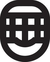 Sicherheit Helm Symbol Symbol Bild Vektor. Illustration von das Kopf Schutz industriell Ingenieur Arbeiter Design Bild vektor