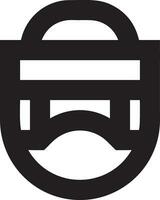 Sicherheit Helm Symbol Symbol Bild Vektor. Illustration von das Kopf Schutz industriell Ingenieur Arbeiter Design Bild vektor