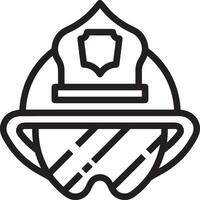 Sicherheit Helm Symbol Symbol Bild Vektor. Illustration von das Kopf Schutz industriell Ingenieur Arbeiter Design Bild vektor