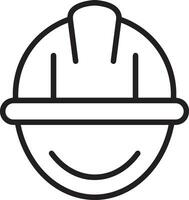 Sicherheit Helm Symbol Symbol Bild Vektor. Illustration von das Kopf Schutz industriell Ingenieur Arbeiter Design Bild vektor