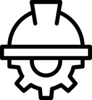 Sicherheit Helm Symbol Symbol Bild Vektor. Illustration von das Kopf Schutz industriell Ingenieur Arbeiter Design Bild vektor