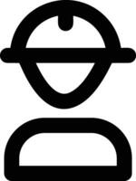 Sicherheit Helm Symbol Symbol Bild Vektor. Illustration von das Kopf Schutz industriell Ingenieur Arbeiter Design Bild vektor