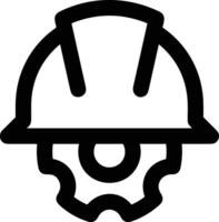 Sicherheit Helm Symbol Symbol Bild Vektor. Illustration von das Kopf Schutz industriell Ingenieur Arbeiter Design Bild vektor